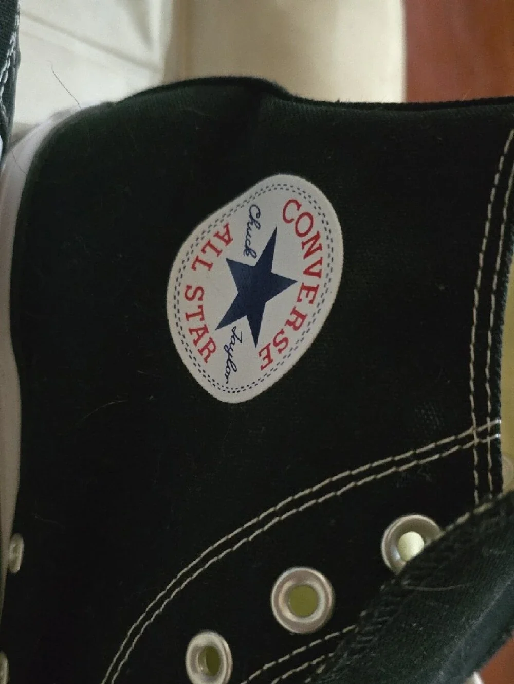 Converse Black High-Top All Star Sneakers with White Accents - Picture 3 of 9